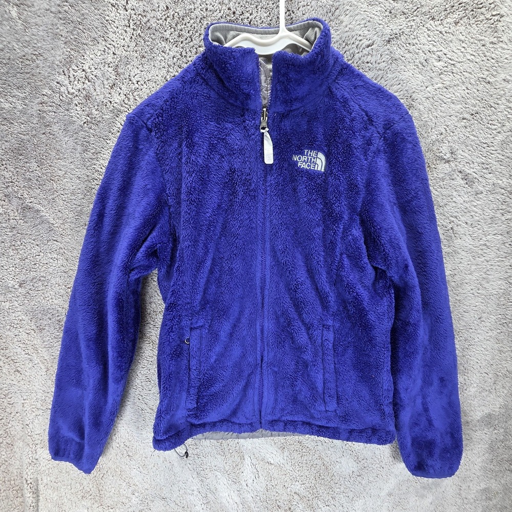 The North Face Jacket Womens Small Blue Fleece Full Zip Lined Pockets Plush Warm